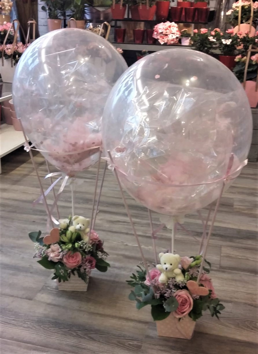 Ballons mit Blumen